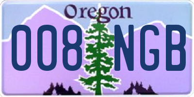 OR license plate 008NGB
