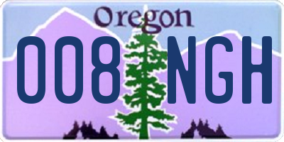 OR license plate 008NGH