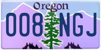 OR license plate 008NGJ