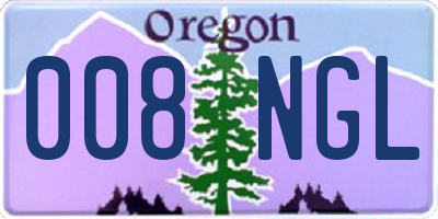 OR license plate 008NGL