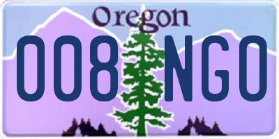 OR license plate 008NGO