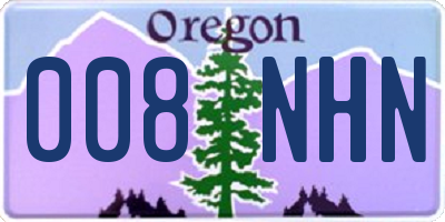 OR license plate 008NHN