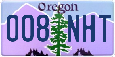 OR license plate 008NHT