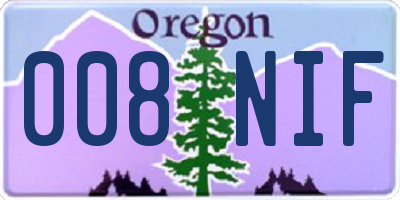 OR license plate 008NIF