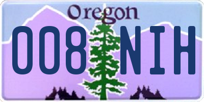 OR license plate 008NIH