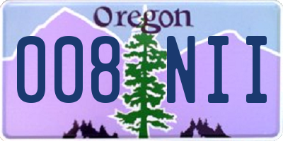 OR license plate 008NII