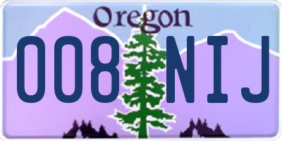 OR license plate 008NIJ