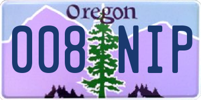 OR license plate 008NIP
