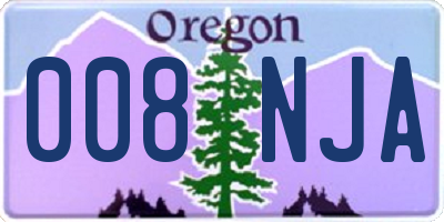 OR license plate 008NJA
