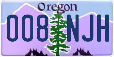 OR license plate 008NJH