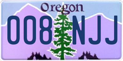 OR license plate 008NJJ