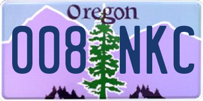 OR license plate 008NKC