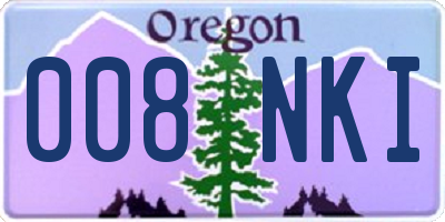 OR license plate 008NKI