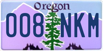 OR license plate 008NKM
