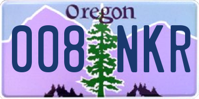 OR license plate 008NKR