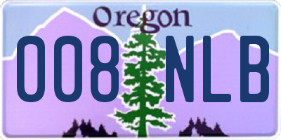 OR license plate 008NLB