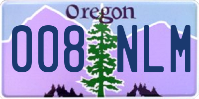 OR license plate 008NLM