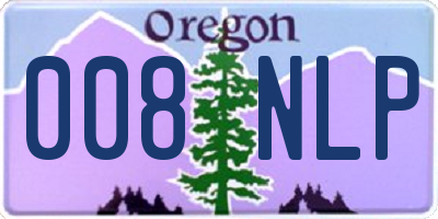 OR license plate 008NLP