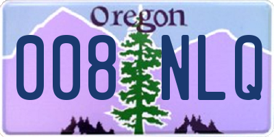 OR license plate 008NLQ