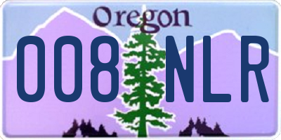 OR license plate 008NLR