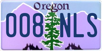 OR license plate 008NLS