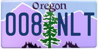 OR license plate 008NLT