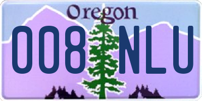 OR license plate 008NLU