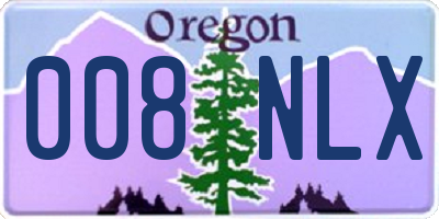 OR license plate 008NLX