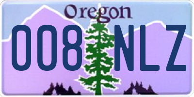 OR license plate 008NLZ