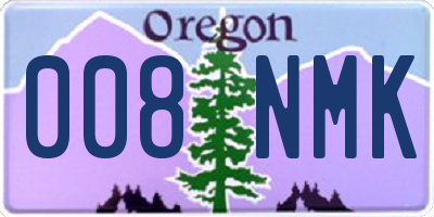 OR license plate 008NMK