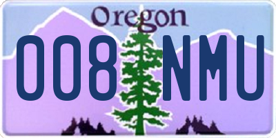 OR license plate 008NMU