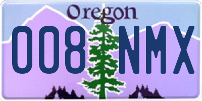 OR license plate 008NMX