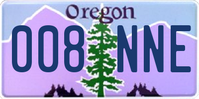 OR license plate 008NNE
