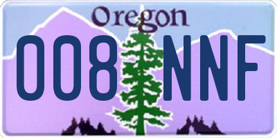 OR license plate 008NNF