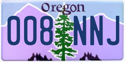OR license plate 008NNJ