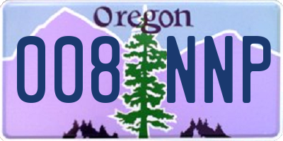 OR license plate 008NNP