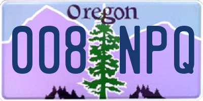 OR license plate 008NPQ