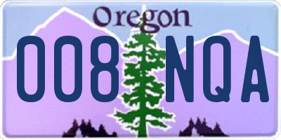 OR license plate 008NQA