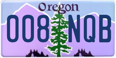 OR license plate 008NQB