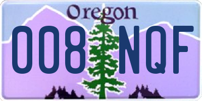 OR license plate 008NQF
