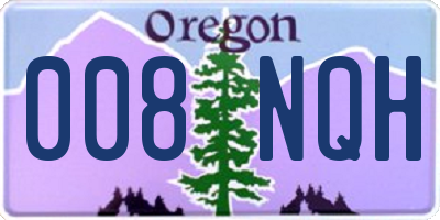 OR license plate 008NQH