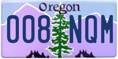 OR license plate 008NQM