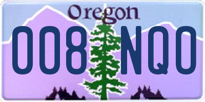 OR license plate 008NQO
