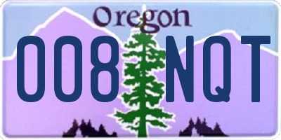 OR license plate 008NQT