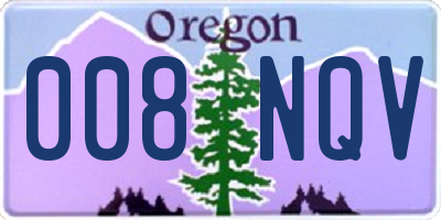 OR license plate 008NQV