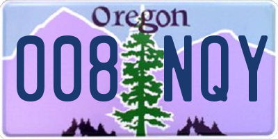 OR license plate 008NQY