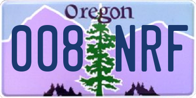 OR license plate 008NRF