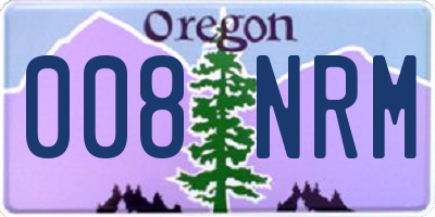 OR license plate 008NRM
