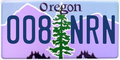 OR license plate 008NRN