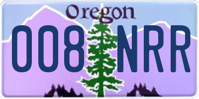 OR license plate 008NRR